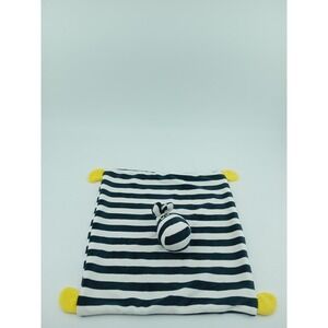 IKEA Klappa Zebra Lovey Security Blanket Black White Yellow Striped Baby Toy